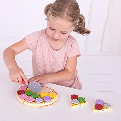Bigjigs houten pizza met beleg