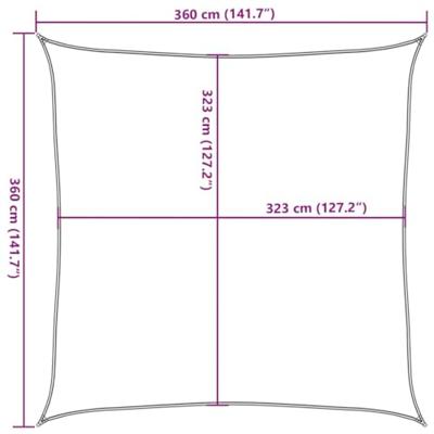 VidaXL Zonnezeil 3,6x3,6 m 100% polyester oxford zandkleurig