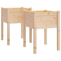 Plantenbak 50x50x70 cm massief grenenhout - thumbnail