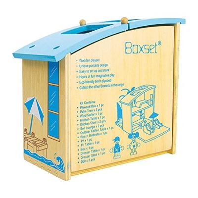 Huis in een houten box Huis in een houten box