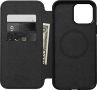 Nomad Modern Horween lederen folio iPhone 13 Pro Max - Black - thumbnail