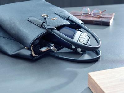 Leifheit 03247 reisdrinkbeker 350 ml Zwart, Blauw Roestvrijstaal