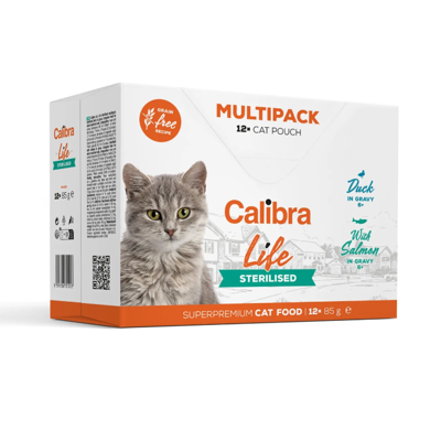 CALIBRA Cat Life Sterilised - nat kattenvoer - 12x85g