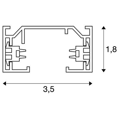 SLV 143010 230V-railsysteemcomponenten Rail Zwart (mat) SLV 143010 230V-railsysteemcomponenten Rail Zwart (mat)