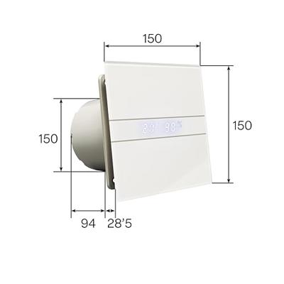 Badkamer Ventilator Cata E-100 GBTH Timer En Vochtsensor 100 mm 4W/8W Wit Badkamer Ventilator Cata E-100 GBTH Timer En Vochtsensor 100 mm 4W/8W Wit