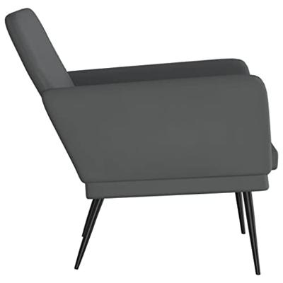 Fauteuil 61x78x80 cm kunstleer grijs