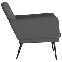 Fauteuil 61x78x80 cm kunstleer grijs - thumbnail