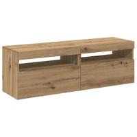 Tv-meubels met LED 2 st bewerkt hout artisanaal eiken - thumbnail