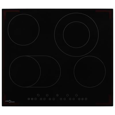 VidaXL Keramische kookplaat met 4 kookzones aanraakbediening 6600 w