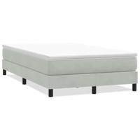 Boxspring zonder matras fluweel lichtgrijs 120x220 cm - thumbnail