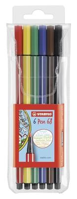 Stabilo pen 68 - 6 kleuren