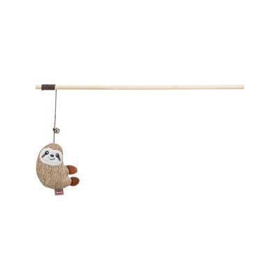 Trixie kattenhengel luiaard hout / pluche met kattenkruid / catnip Trixie kattenhengel luiaard hout / pluche met kattenkruid / catnip