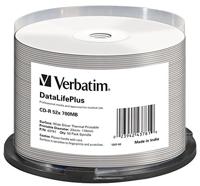 Verbatim CD-R 700MB - 52x brandsnelheid, Thermisch bedrukbaar, DataLifePlus, 50 Pack Spindle - thumbnail