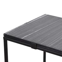 LOFT42 Marble Bijzettafel Vierkant Zwart - Metaal - Marmer - 32x32x46 - thumbnail