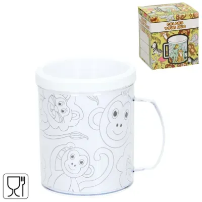 Kleur je eigen beker dieren 250 ml | 36 stuks