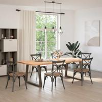 Eettafelpoten 2 st V-vormig 100x(72-73,3) cm staal naturel - thumbnail