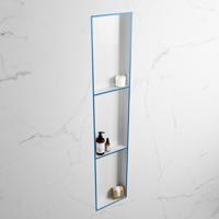 MONDIAZ EASY Nis 149,5x29,5cm in solid surface kleur Jeans | Talc. 3 vakken geschikt voor in- of opbouw - thumbnail