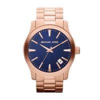 Michael Kors Dameshorloge Runway MK7065 blauwe roestvrijstalen quartz - thumbnail