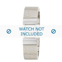 Armani horlogeband AR-5482 Croco leder Cream wit 18mm - thumbnail