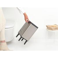 Brabantia Bo hi afvalemmer 7 liter met kunststof binnenemmer matt steel fingerprint proof - thumbnail