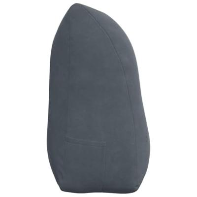 VidaXL Rugkussen donkergrijs 100 x 24 x 50 cm fluweel