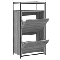 VidaXL Schoenenkast 60x34x112 cm bewerkt hout grijs sonoma eikenkleur - thumbnail