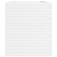 Plantenbak 110x60x68,5 cm massief grenenhout wit - thumbnail