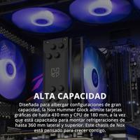 ATX Semi-toren doos Nox-Xtreme NXHUMMERGLOCKBK Zwart - thumbnail