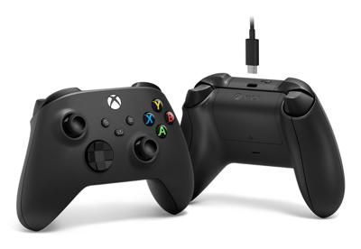 Xbox Wireless Controller - Carbon Black + USB-C Cable