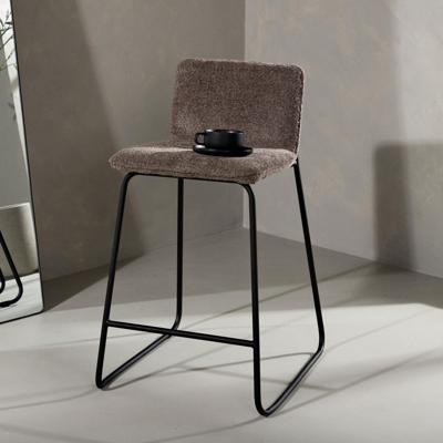 Nohr Barkruk 'Sheridan' Bouclé, kleur Donkergrijs (zithoogte 64cm)