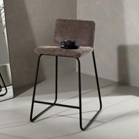 Nohr Barkruk 'Sheridan' Bouclé, kleur Donkergrijs (zithoogte 64cm) - thumbnail