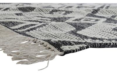 Tapijt DKD Home Decor Wit Zwart Katoen (160 x 230 x 1 cm)
