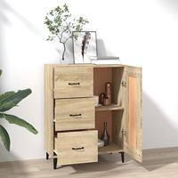 Dressoir 69,5x34x90 cm bewerkt hout sonoma eikenkleurig - thumbnail