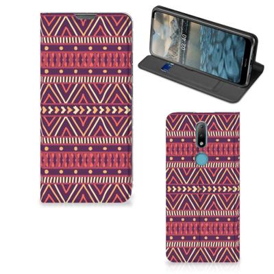 Nokia 2.4 | Hoesje met Magneet | Aztec Paars