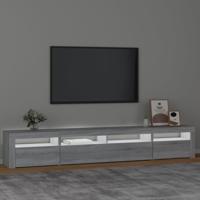 Tv-meubel met LED-verlichting 240x35x40 cm grijs sonoma eiken - thumbnail