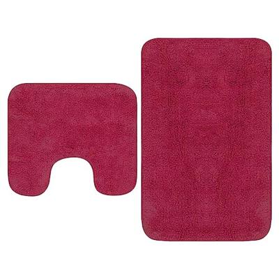 VidaXL Badmattenset stof fuchsia 2-delig VidaXL Badmattenset stof fuchsia 2-delig