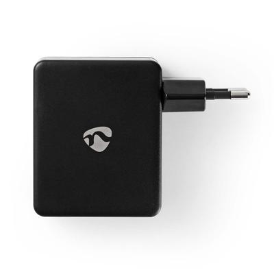 Wandoplader | 4,8 A | 4 uitgangen | USB-A | Zwart