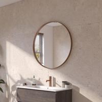 Ben Mimas ronde spiegel Ø80cm geborsteld koper - thumbnail