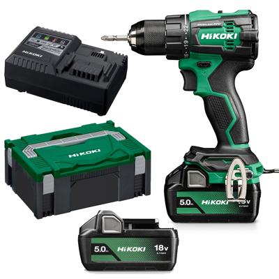 HiKOKI accu boor-/schroefmachine - DS18DEWFZ - 18V - 2x5.0 Ah accu en lader - in koffer