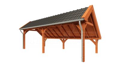 Trendhout Kapschuur de Hoeve XL 765x380 cm- Kapschuurdak- Onbehandeld lariks Douglas hout- Trendhout Trendhout Kapschuur de Hoeve XL 765x380 cm- Kapschuurdak- Onbehandeld lariks Douglas hout- Trendhout