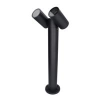 Aspen Dubbel LED sokkellamp - 45cm - Kantelbaar - IP65 waterdicht - 2x GU10 fitting - Padverlichting - Tuinspot - Zwart - Staande buitenlamp - thumbnail