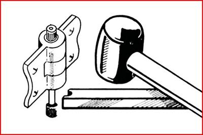 KS Tools 1402191 Slagogen met PVC-handgreep, 290 mm