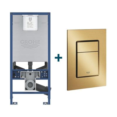 GROHE Rapid SLX inbouwreservoir met frame inclusief GROHE Skate cosmopolitan bedieningsplaat Geborsteld Cool Sunrise sw242307/sw336186 GROHE Rapid SLX inbouwreservoir met frame inclusief GROHE Skate cosmopolitan bedieningsplaat Geborsteld Cool Sunrise sw242307/sw336186