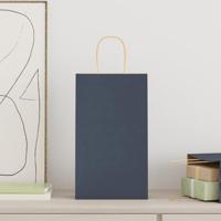 VidaXL Papieren zakken 250 st met hengsels 21x11x36 cm blauw - thumbnail