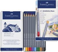 12 Aquarelpotloden Faber-Castell Goldfaber in bliketui - thumbnail