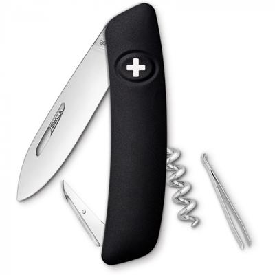 Swiza zakmes box D01 95 x 27 mm RVS zilver/zwart