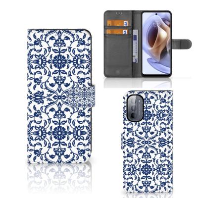 Motorola Moto G31 | G41 Hoesje Flower Blue Motorola Moto G31 | G41 Hoesje Flower Blue