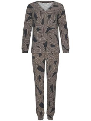 Antracietgrijze pyjama speelse strepen