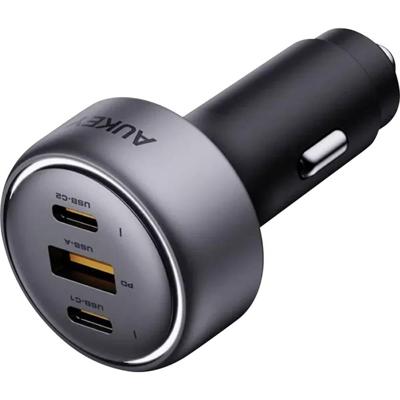 Aukey Pathfinder 66W USB-oplader 66 W 2x USB-C, 1x USB-A USB PD, PPS Auto, Vrachtwagen Snellader Aukey Pathfinder 66W USB-oplader 66 W 2x USB-C, 1x USB-A USB PD, PPS Auto, Vrachtwagen Snellader