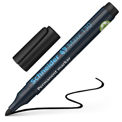 Permanent marker schneider maxx 130 1-3mm zwart | 10 stuks Permanent marker schneider maxx 130 1-3mm zwart | 10 stuks